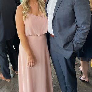 Bill Levkoff Bridesmaid dress; Fabric:Chiffon; Color: Frost Rose